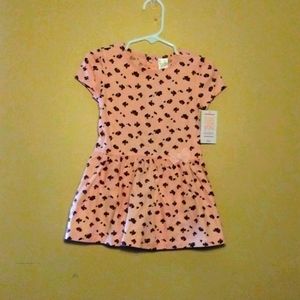 Carters animal print drop waist dress